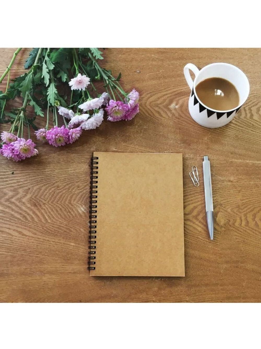 set of 3 kraft spiral notebooks